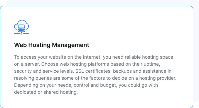 Web Hosting Management
